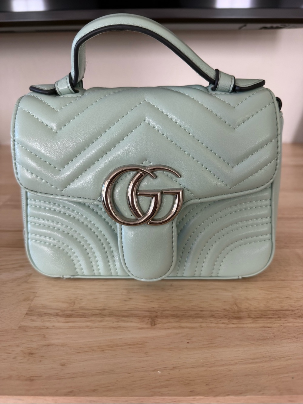 Mini Top Handle Bag in Mint